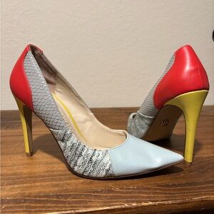 Rock& Republic DELIAH BLUE Women’s Patchwork Pumps Heels Sz 8.5